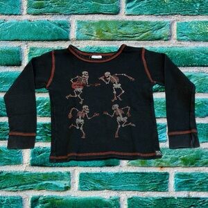 Cool Kids Black Thermal Skeleton Dance Shirt Kids Size 4T from Nano